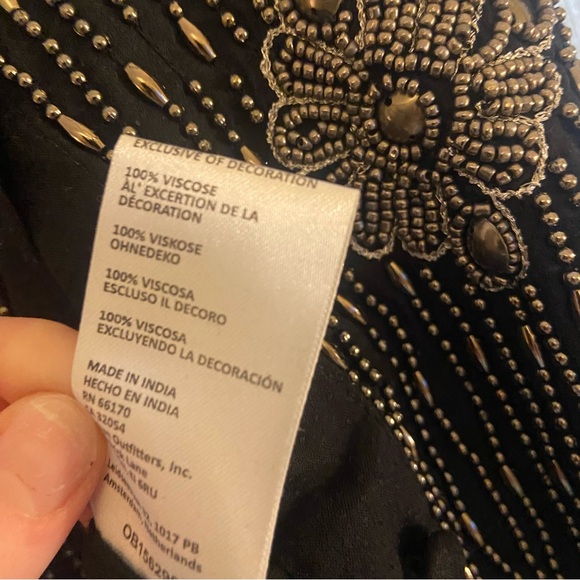 Free People Black Beaded Vest - Picture 8 of 8